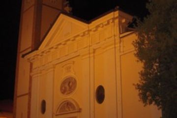 Immagini e Angoli di Vauda Canavese - Vista notturna Chiesa Parrocchiale